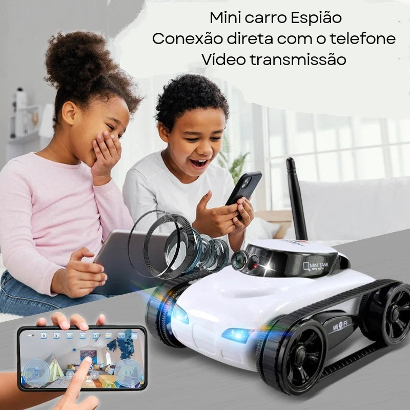 Mini Carro Espião (Controle smart + Câmera ao vivo)