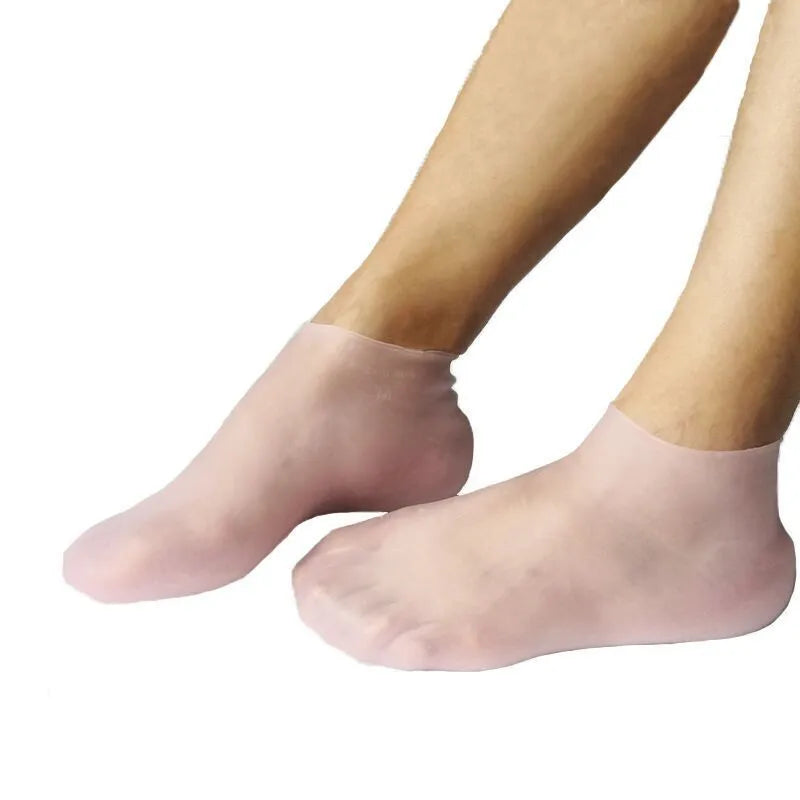 Meias de silicone para cuidado com o pés (Proteção e hidratação profunda)