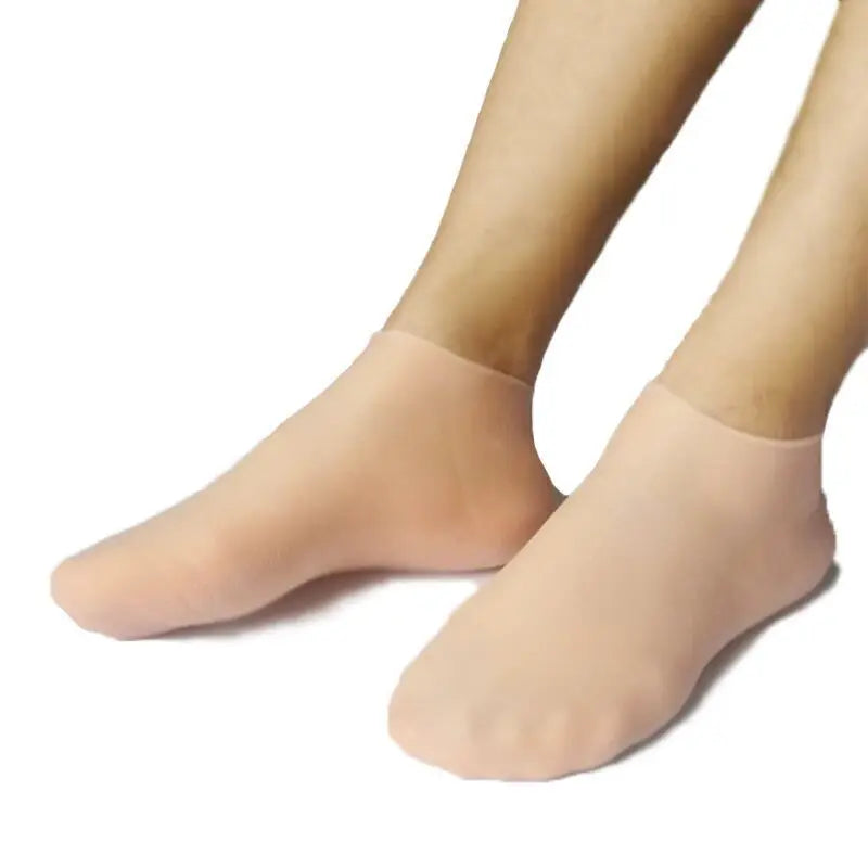 Meias de silicone para cuidado com o pés (Proteção e hidratação profunda)