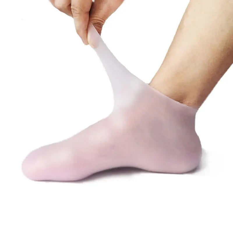Meias de silicone para cuidado com o pés (Proteção e hidratação profunda)